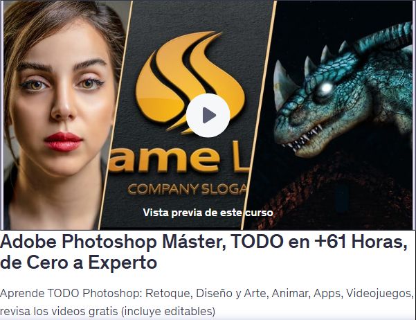 Adobe Photoshop Máster, TODO en +61 Horas, de Cero a Experto