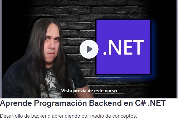 Aprende Programación Backend en C# .NET