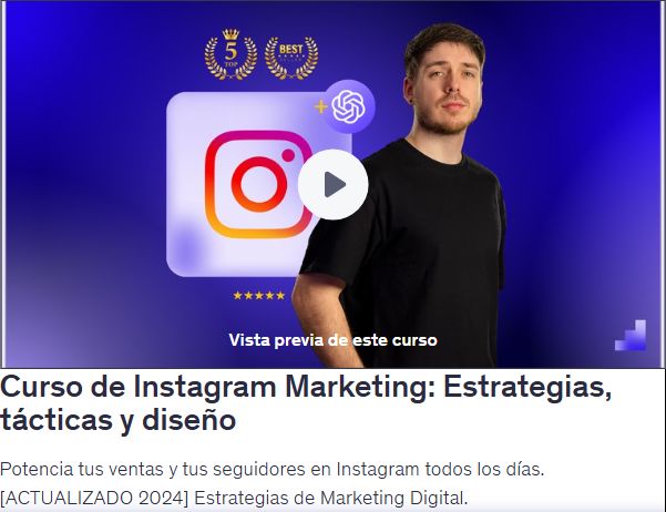 Curso de Instagram Marketing: Estrategias, tácticas y diseño