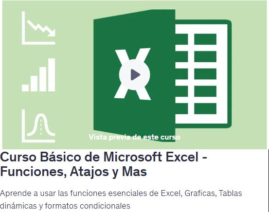 Curso Básico de Microsoft Excel - Funciones, Atajos y Más