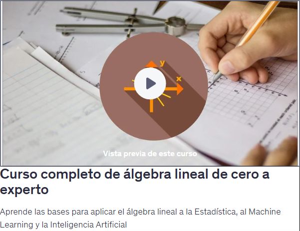 Curso completo de álgebra lineal de cero a experto