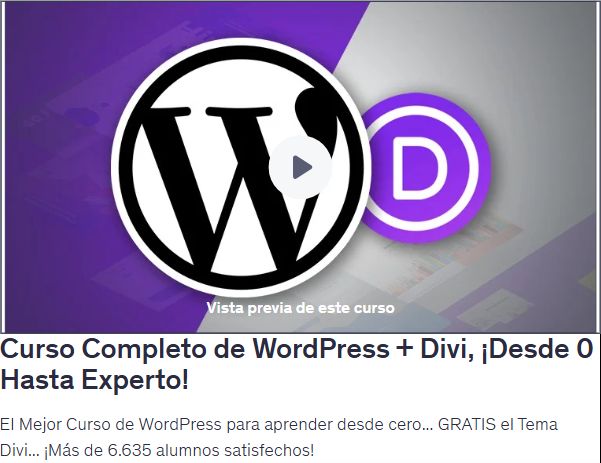 Curso Completo de WordPress + Divi