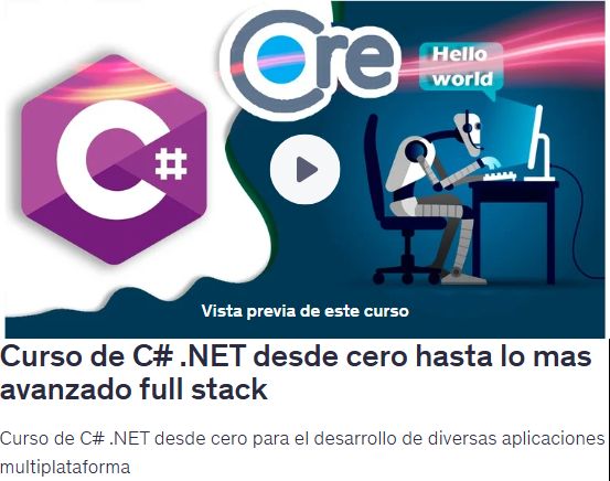 Curso de C# .NET desde cero hasta lo mas avanzado full stack