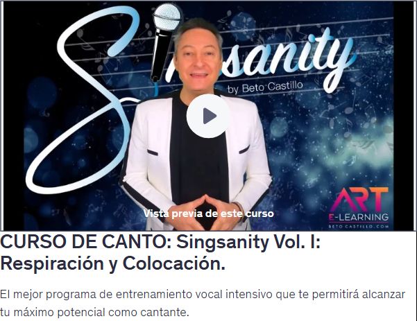 CURSO DE CANTO: Singsanity Vol. I: Respiración y Colocación