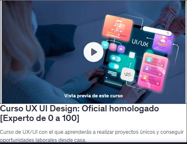 Curso UX UI Design: Oficial homologado [Experto de 0 a 100]