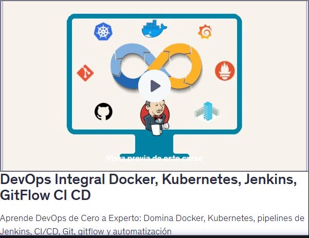 DevOps Integral Docker, Kubernetes, Jenkins, GitFlow CI CD