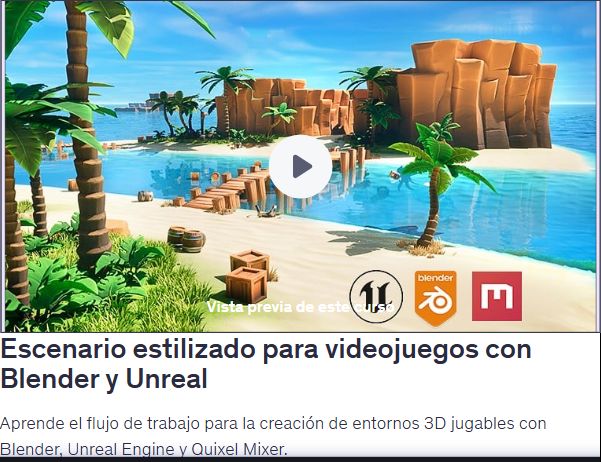 Escenario estilizado para videojuegos con Blender y Unreal