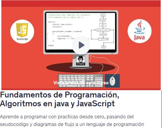 Fundamentos de Programación, Algoritmos en java y JavaScript