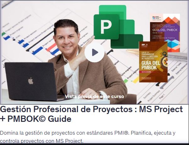 Gestión Profesional de Proyectos : MS Project + PMBOK© Guide