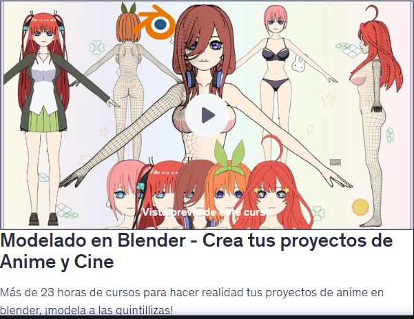 Modelado en Blender - Crea tus proyectos de Anime y Cine