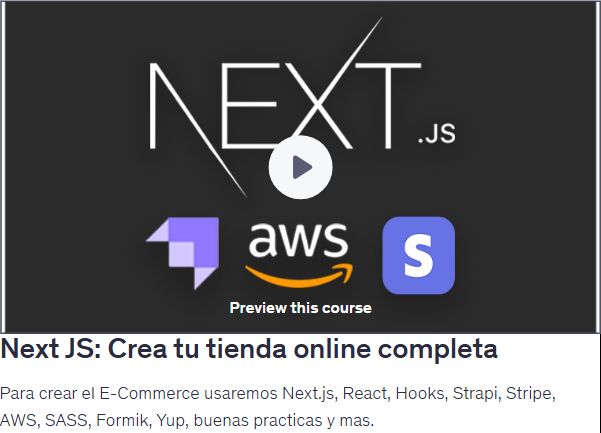 Next JS: Crea tu tienda online completa