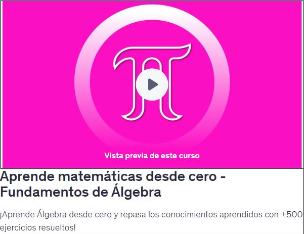 Aprende matemáticas desde cero - Fundamentos de Álgebra