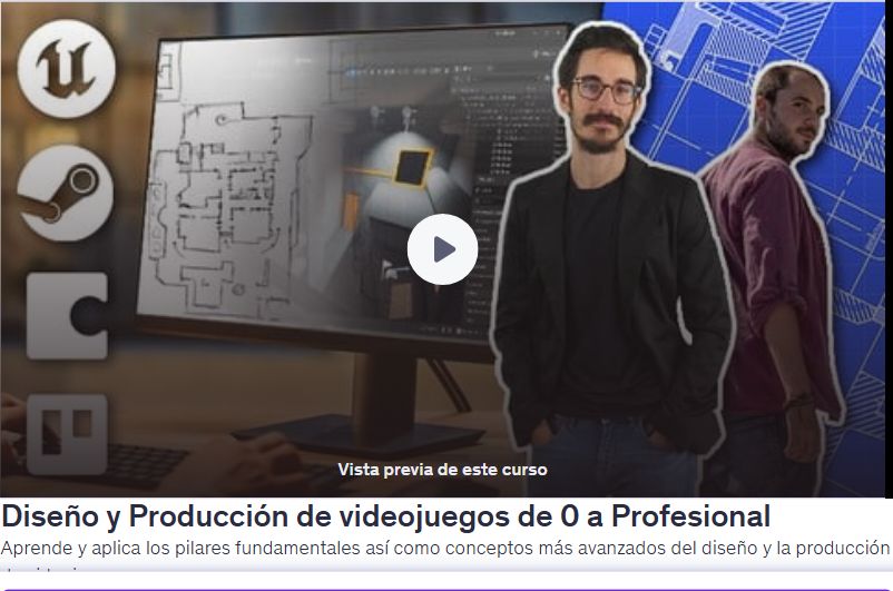 Diseño y Producción de videojuegos de 0 a Profesional