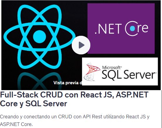 Full-Stack CRUD con React JS, ASP.NET Core y SQL Server