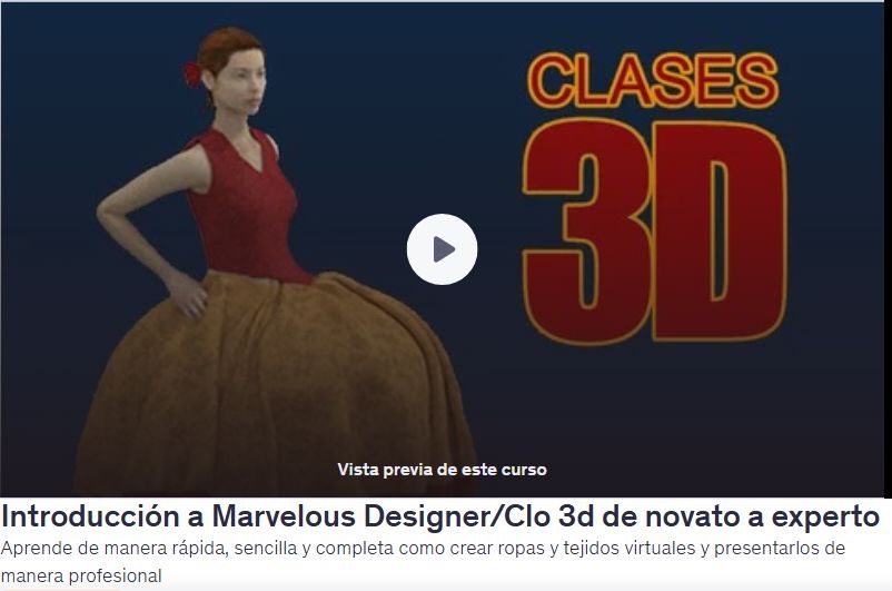 Introducción a Marvelous Designer/Clo 3d de novato a experto