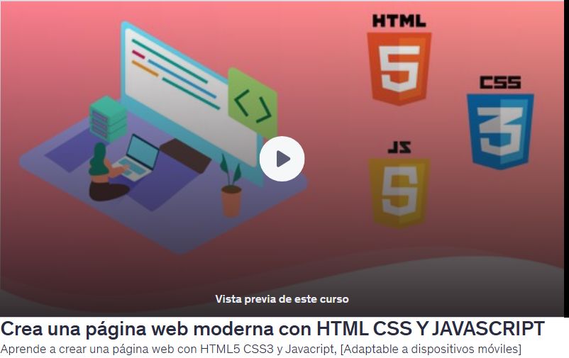 Aprende a crear una página web con HTML5 CSS3 y Javascript