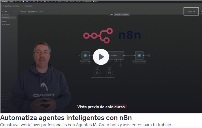Automatiza agentes inteligentes con n8n