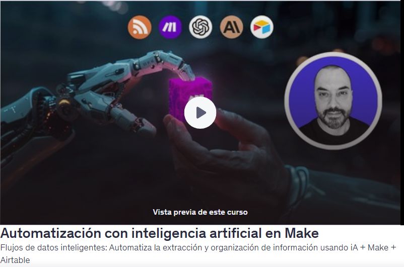 Automatización con inteligencia artificial en MakeFlujos de datos inteligentes