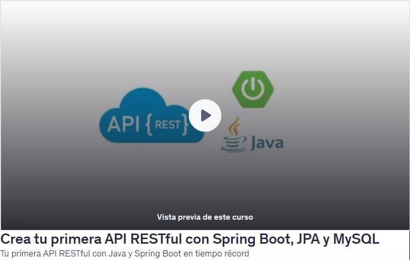 Crea tu primera API RESTful con Spring Boot, JPA y MySQL