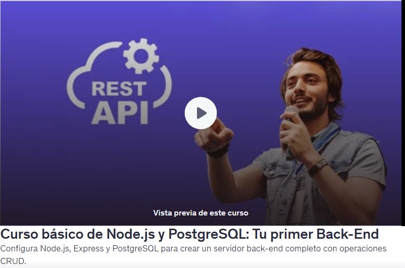 Curso básico de Node.js y PostgreSQL: Tu primer Back-End