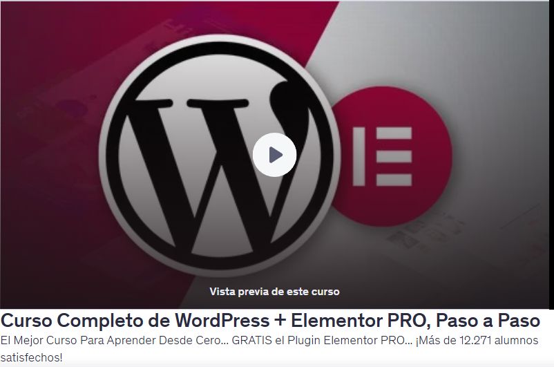 Curso Completo de WordPress + Elementor PRO, Paso a Paso