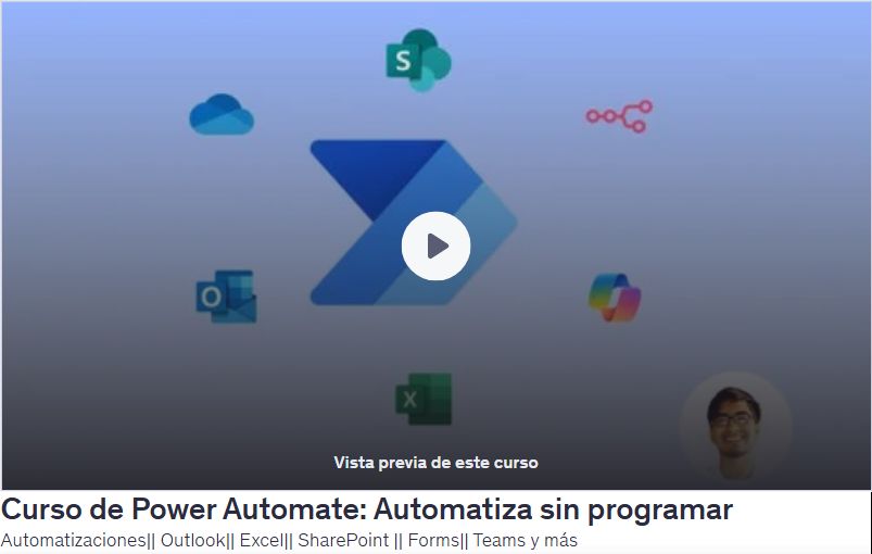 Curso de Power Automate: Automatiza sin programar