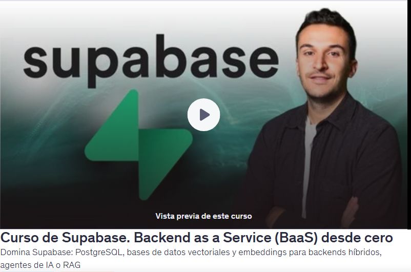 Curso de Supabase. Backend as a Service (BaaS) desde cero