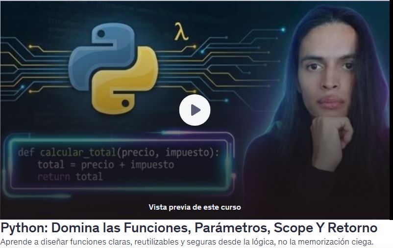 Domina las Funciones, Parámetros, Scope Y Retorno