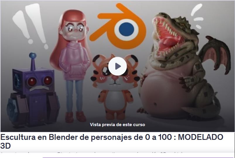 Escultura en Blender de personajes de 0 a 100 : MODELADO 3D