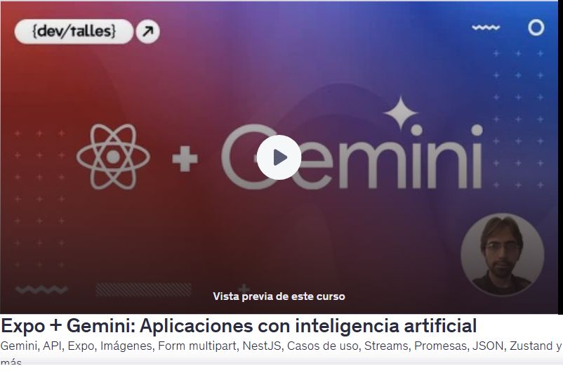 Expo + Gemini: Aplicaciones con inteligencia artificial