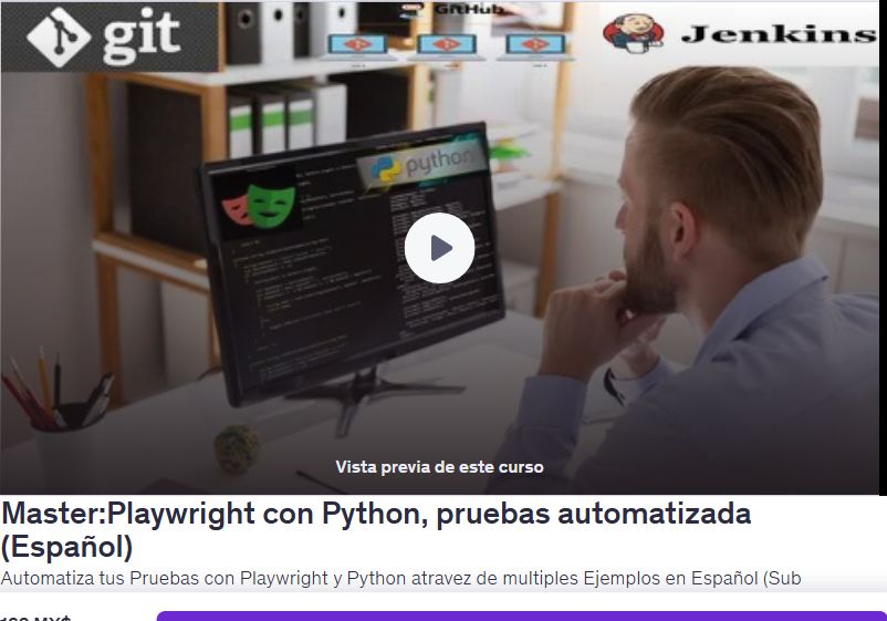 Master: Playwright con Python, pruebas automatizadas (Español)