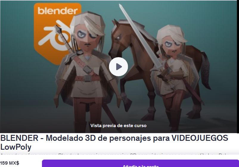 Modelado 3D de personajes para VIDEOJUEGOS LowPoly