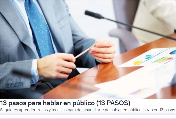 13 pasos para hablar en público