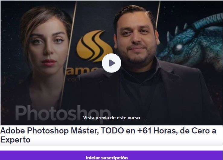 Adobe Photoshop Máster, TODO en +61 Horas, de Cero a Experto