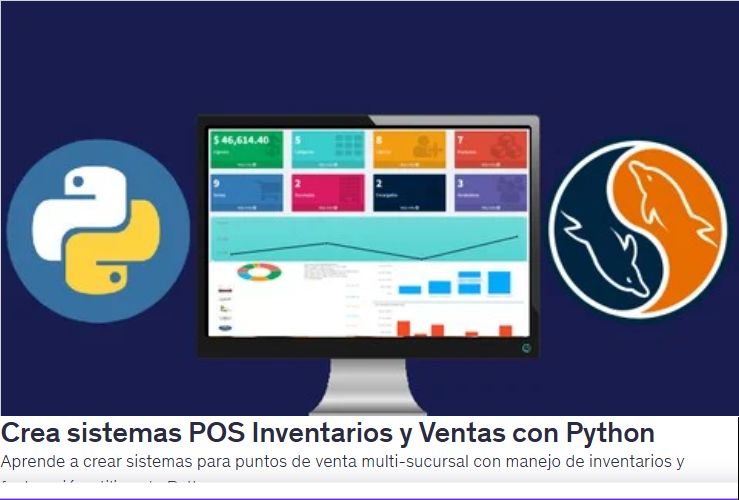Crea sistemas POS Inventarios y Ventas con Python