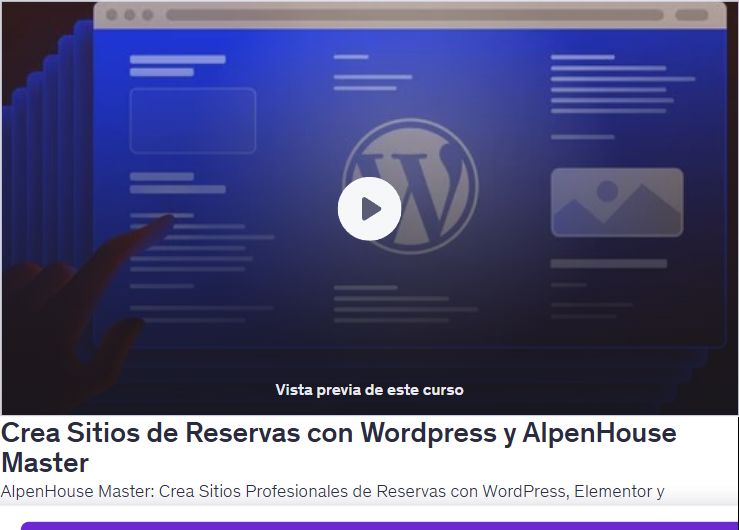 Crea Sitios de Reservas con WordPress y AlpenHouse Master
