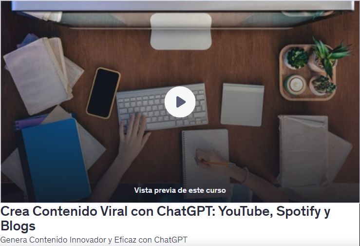 Curso en Udemy para Generar Contenido Viral con ChatGPT