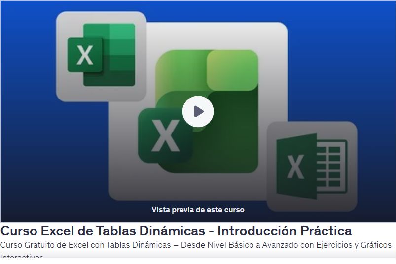 Curso Excel de Tablas Dinámicas - Introducción Práctica