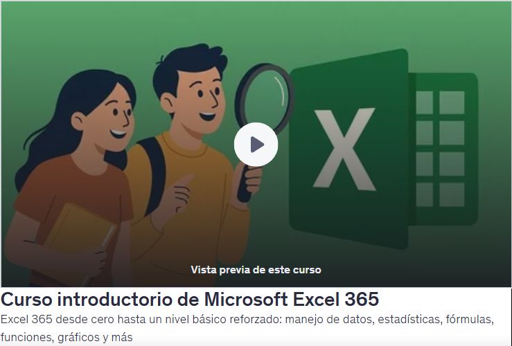Curso introductorio de Microsoft Excel 365