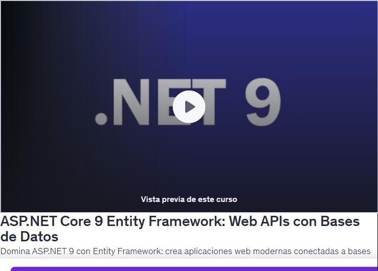 Domina ASP.NET 9 con Entity Framework