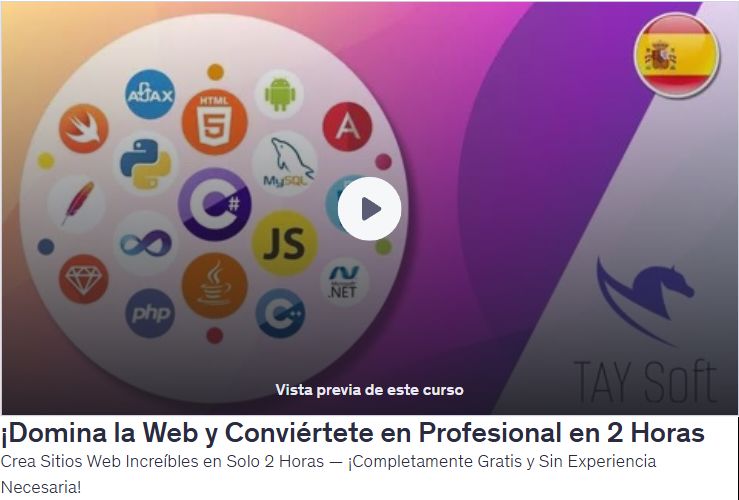 Domina la Web y Conviértete en Profesional en 2 Horas