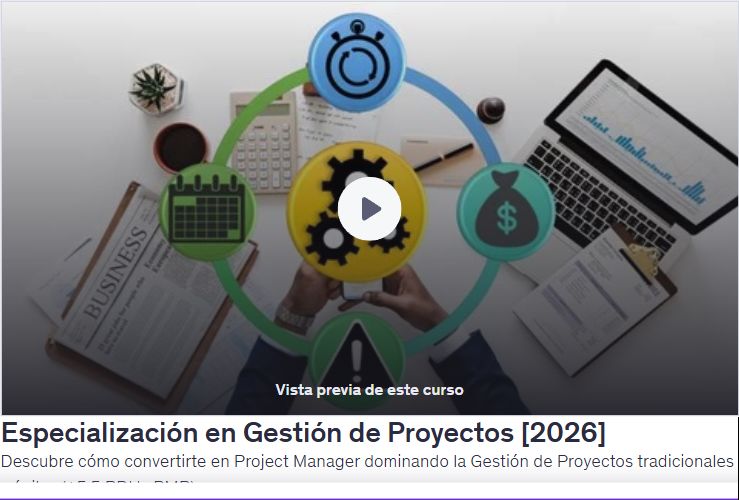 Especialización en Gestión de Proyectos [2026]
