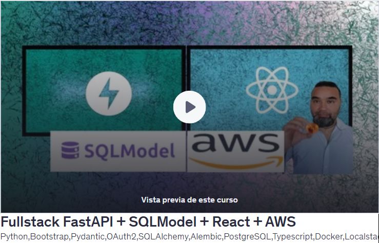 Fullstack FastAPI + SQLModel + React + AWSPython