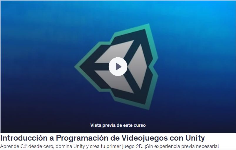 Introducción a Programación de Videojuegos con Unity