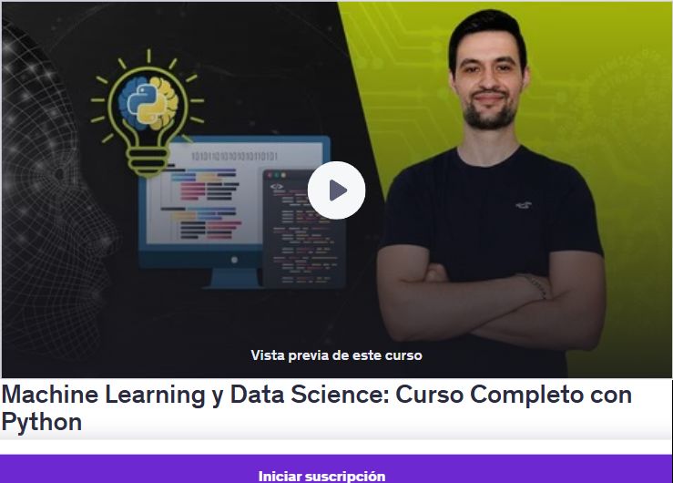 Machine Learning y Data Science: Curso Completo con Python