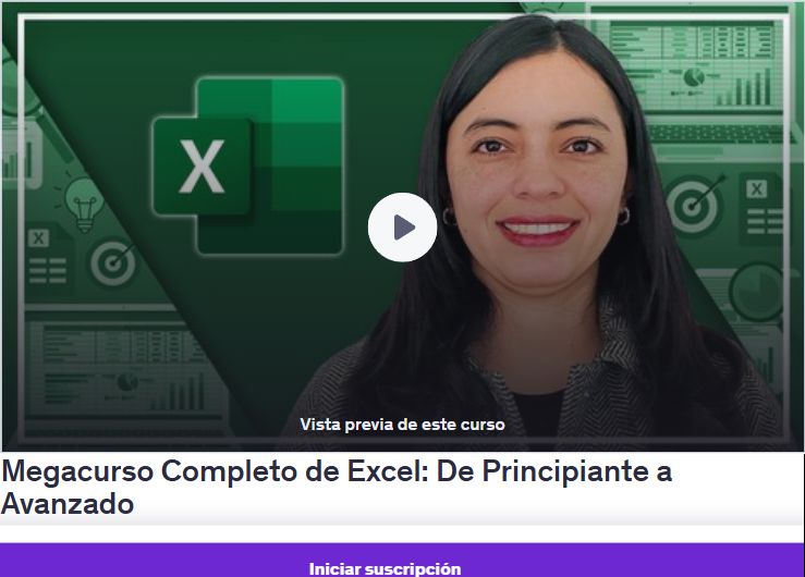 Megacurso Completo de Excel: De Principiante a Avanzado