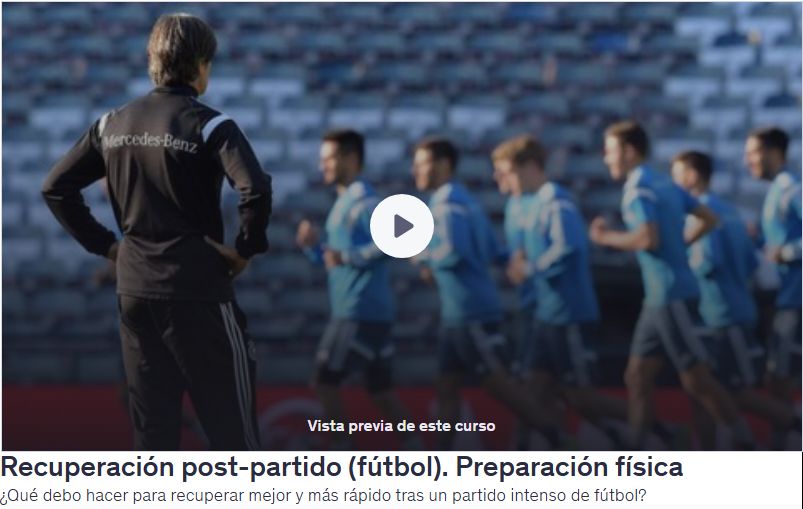 Recuperación post-partido (fútbol). Preparación física