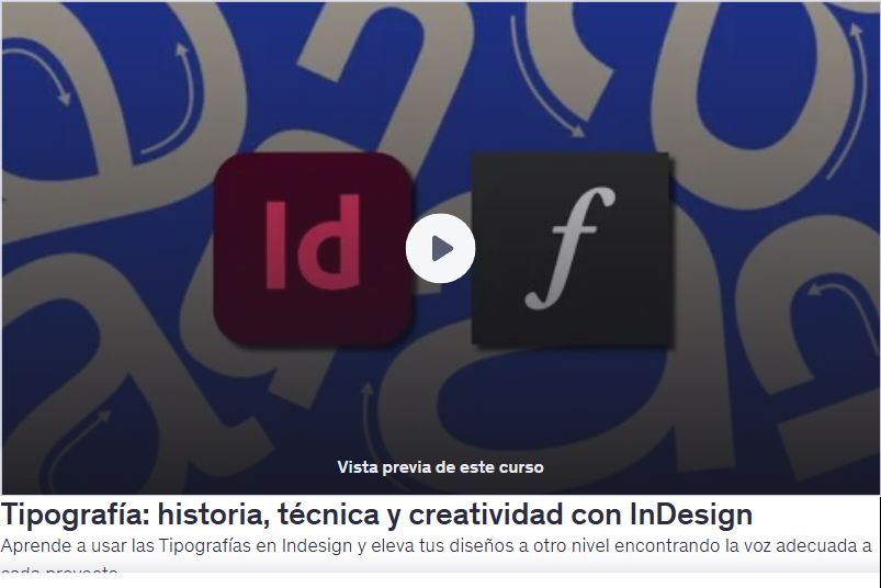 Tipografía: historia, técnica y creatividad con InDesign