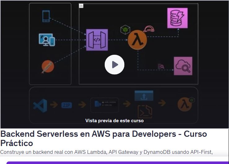Backend Serverless en AWS para Developers - Curso Práctico