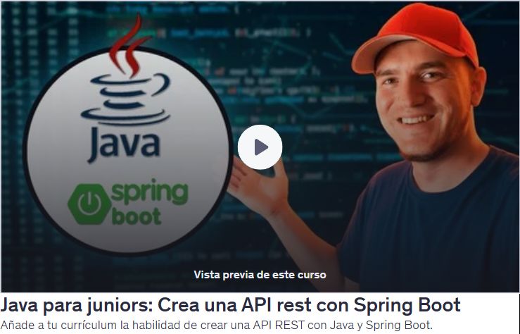 Crea una API rest con Spring Boot